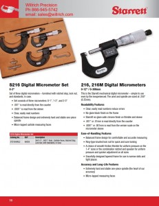 Starrett T216XRL Micrometer