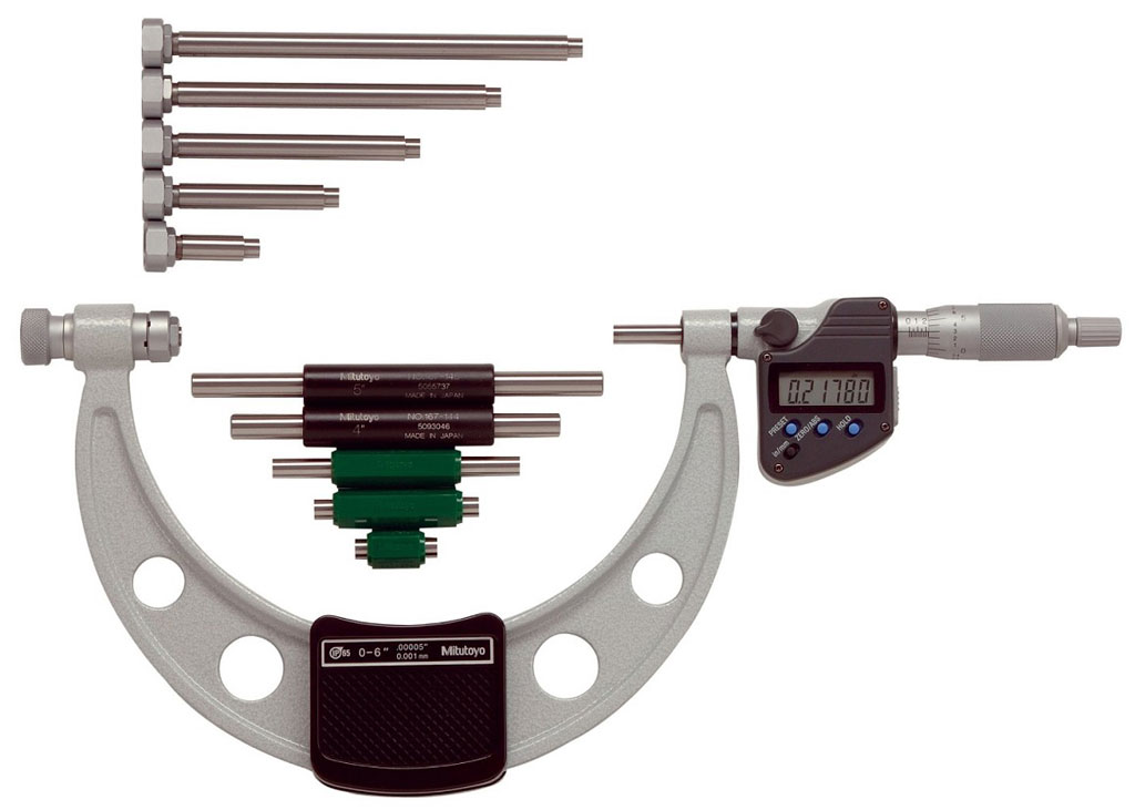 Mitutoyo Outside Micrometers with Interchangeable Anvils Willrich