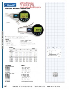 Fowler Internal and External Electronic Caliper Gage