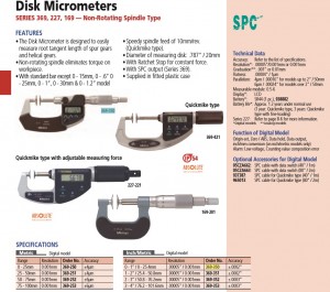 mitutoyo disc type micrometer