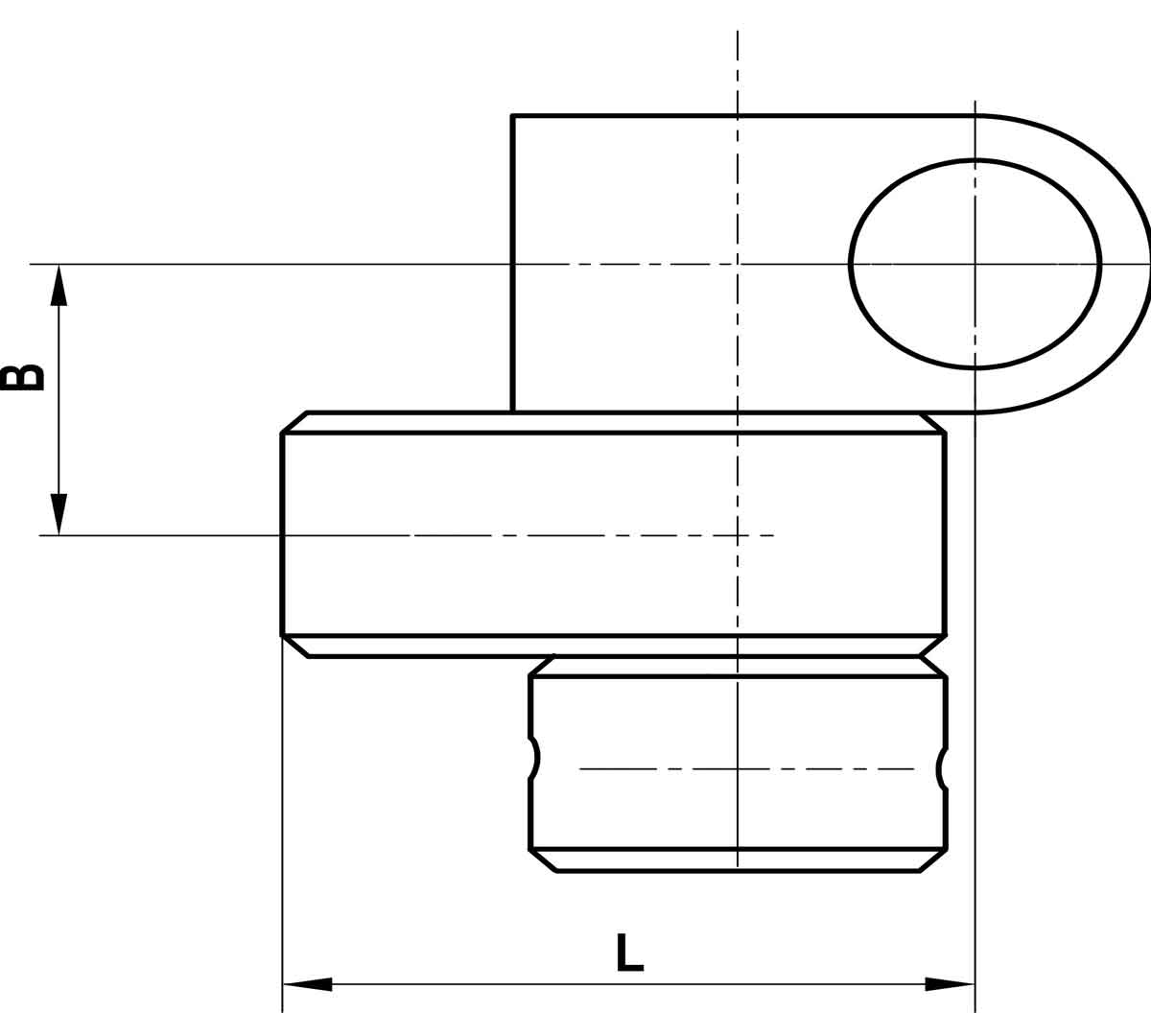 M3 titanium knuckle XXT, 1.65 g, L 10 mm, for Zeiss applications ...